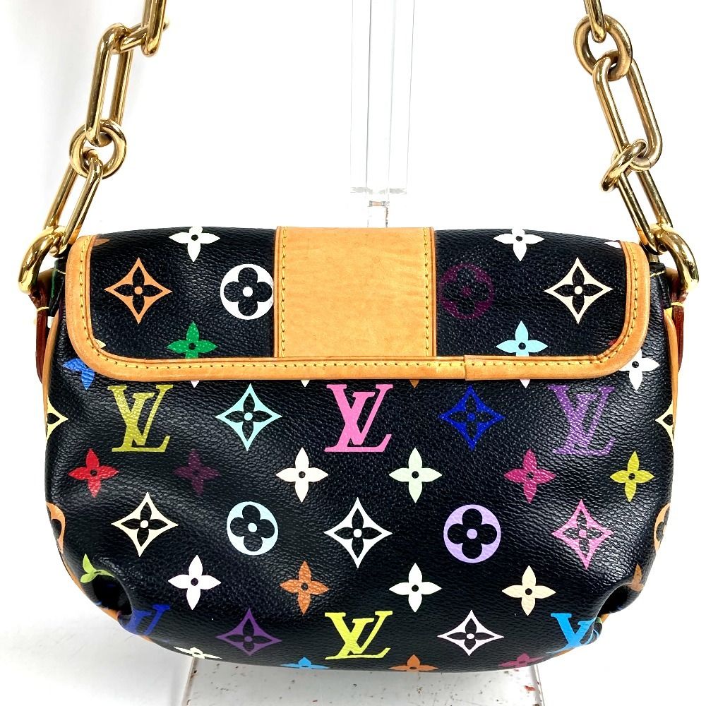 Louis Vuitton Shoulder Bag Patti Monogram Multicolor Canvas Noir Black — view 2