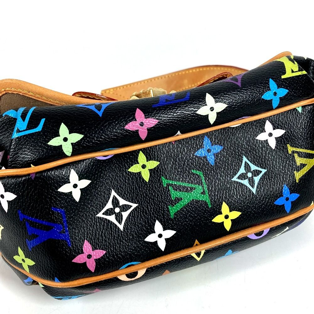 Louis Vuitton Shoulder Bag Patti Monogram Multicolor Canvas Noir Black — view 5