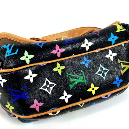 Louis Vuitton Shoulder Bag Patti Monogram Multicolor Canvas Noir Black — view 5