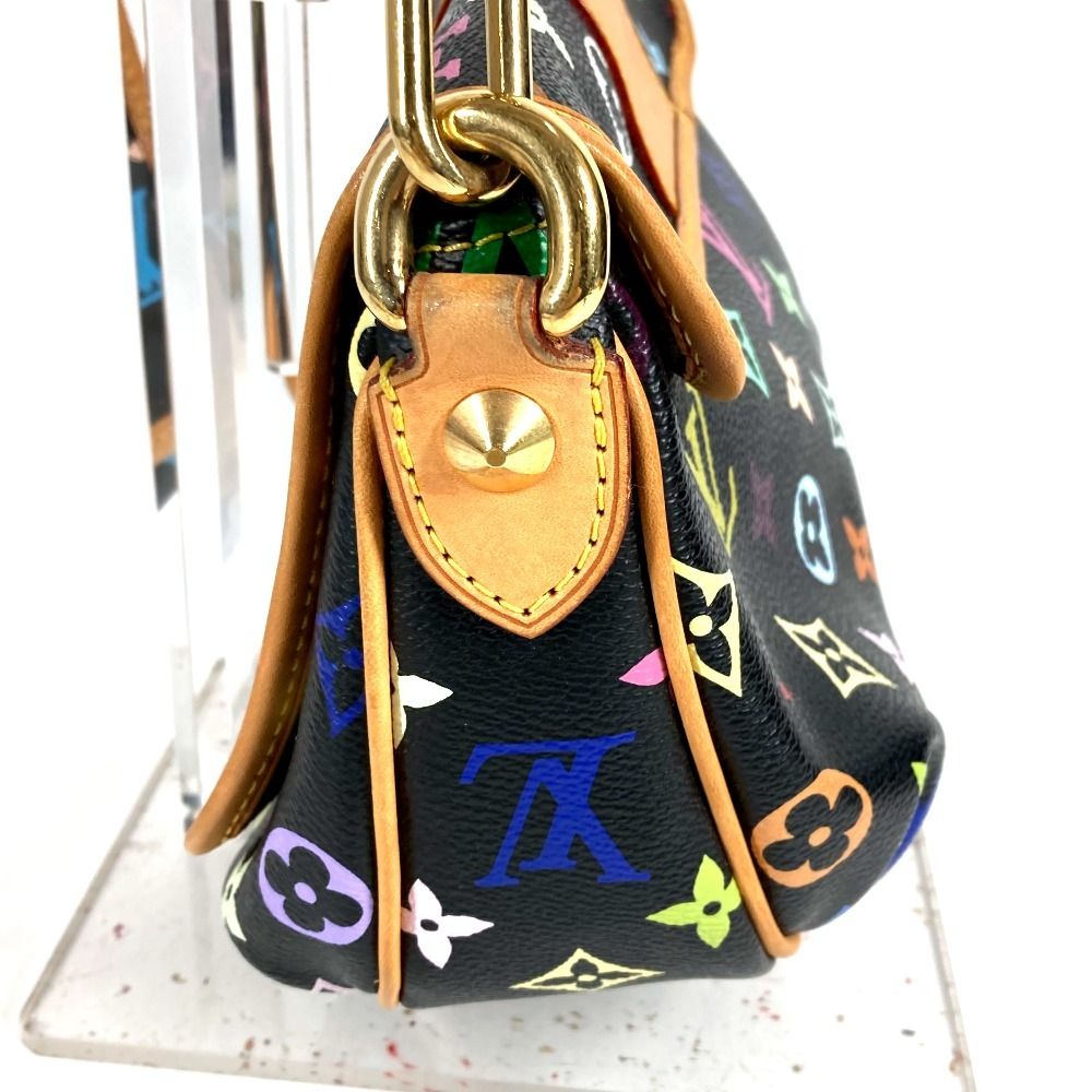 Louis Vuitton Shoulder Bag Patti Monogram Multicolor Canvas Noir Black — view 4