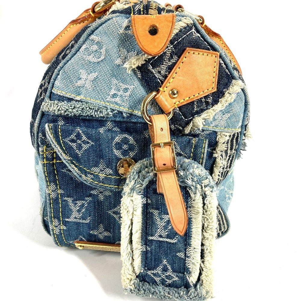 Louis Vuitton Handbag Patchwork Speedy 30 Monogram Denim Canvas Blue — view 4