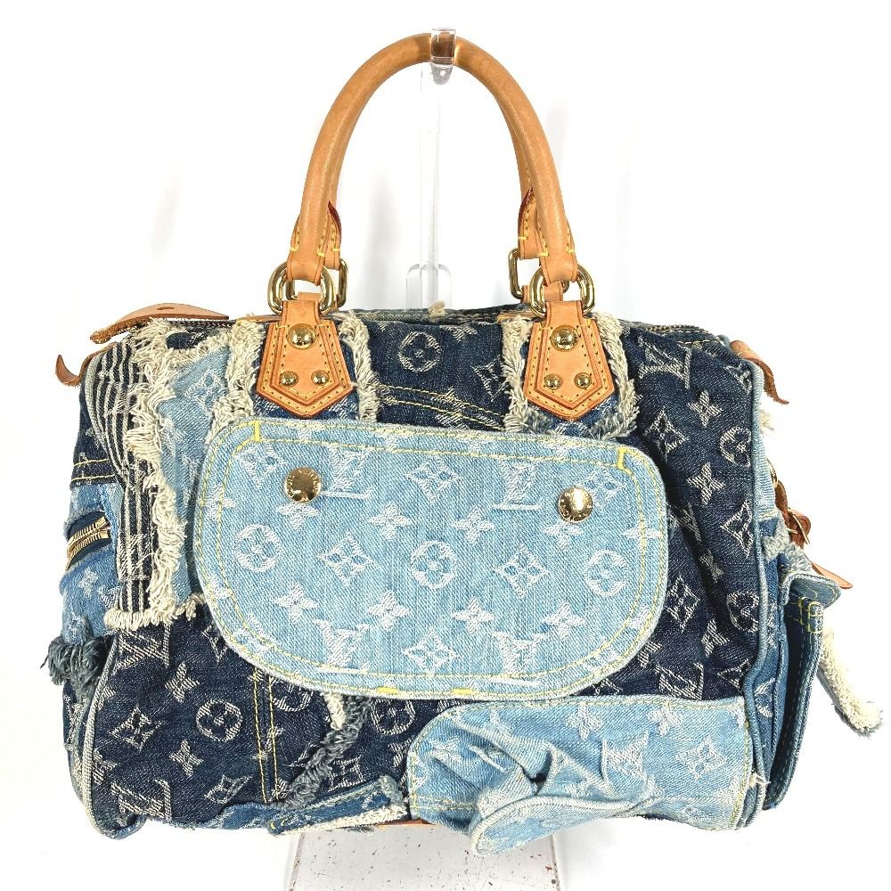 Louis Vuitton Handbag Patchwork Speedy 30 Monogram Denim Canvas Blue — view 2