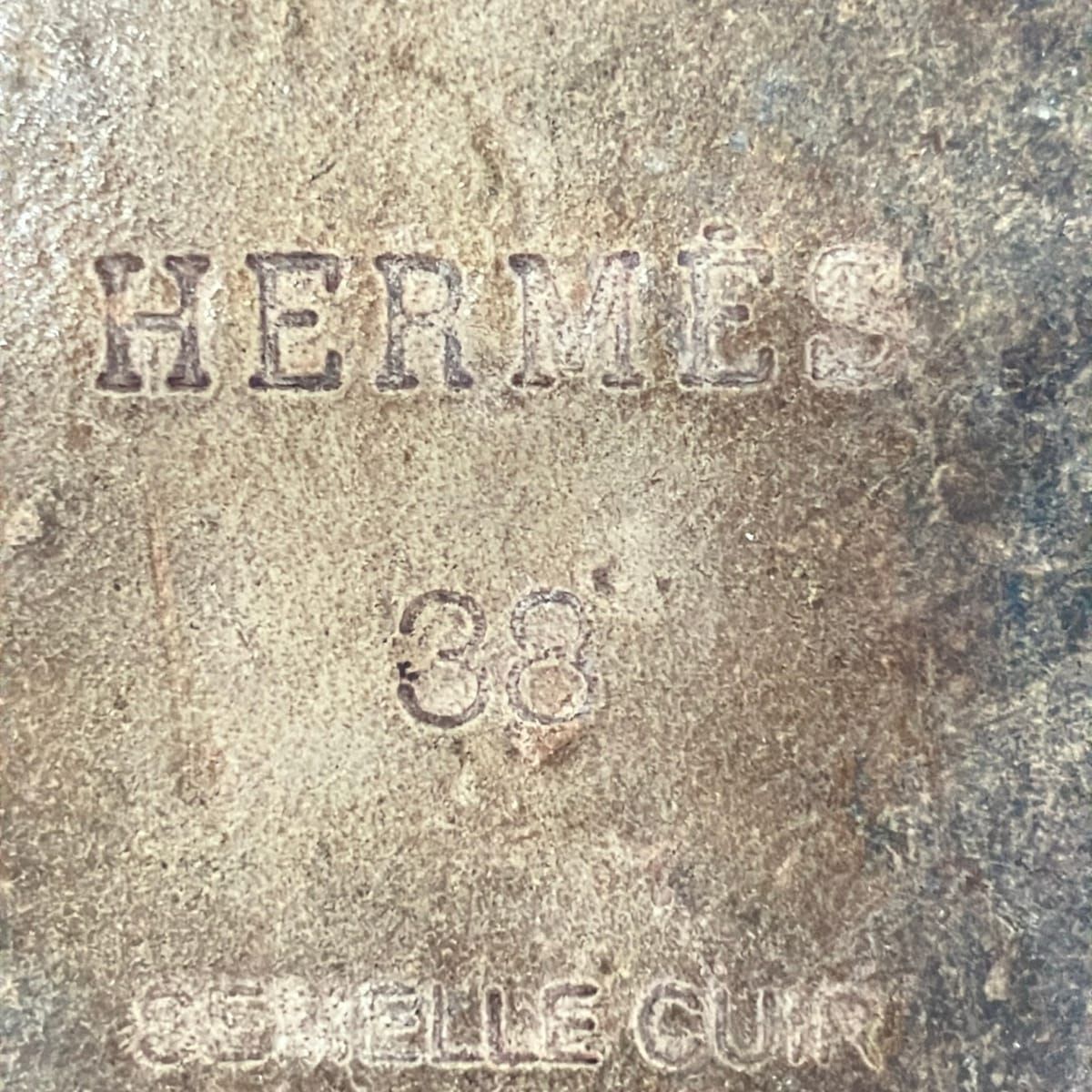 Hermes Sandals Brown Beige Wedge Sole Espadrilles Leather 38 — view 6