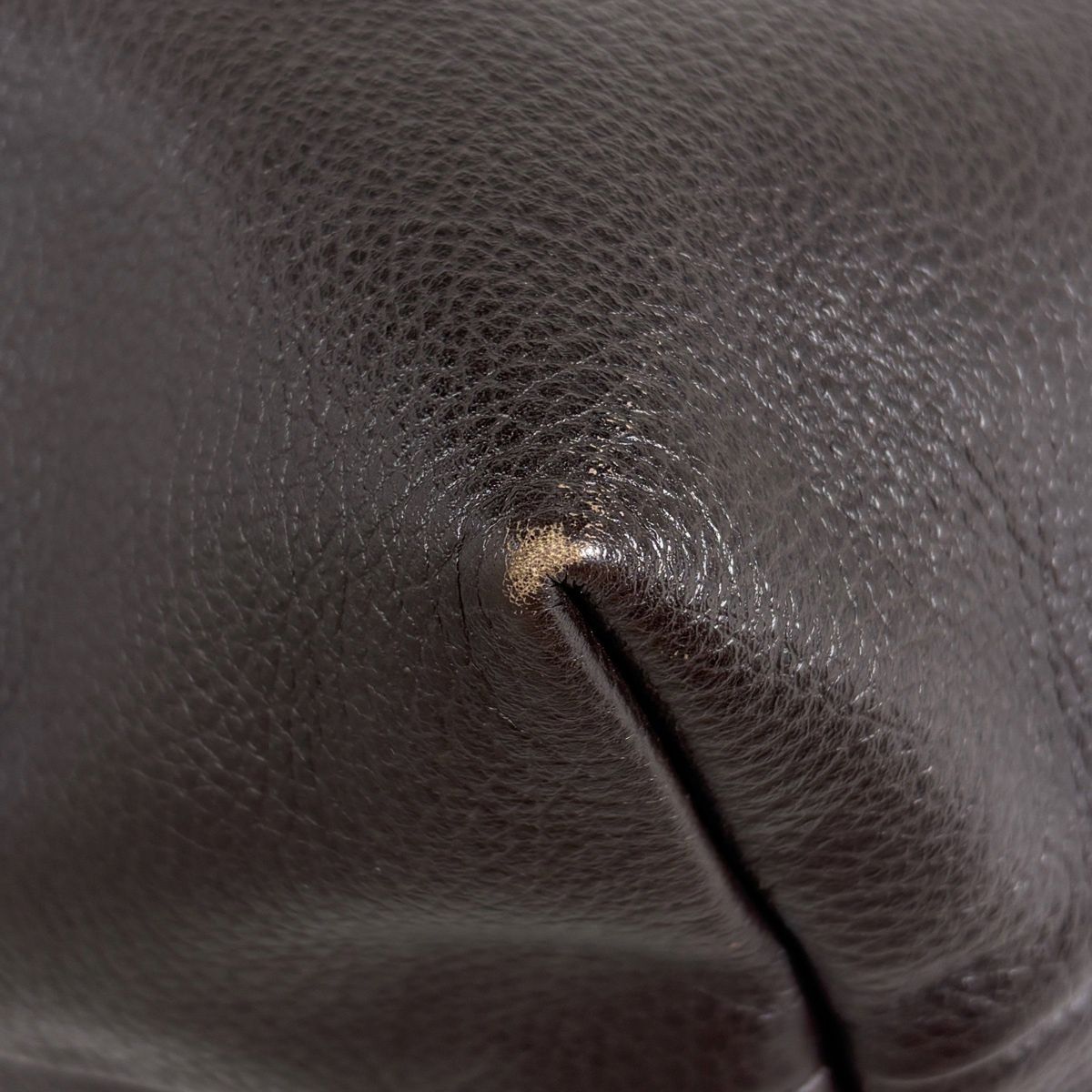 Gucci Bamb Tote Bag Tassel Fringe Leather Brown — view 3