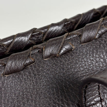 Gucci Bamb Tote Bag Tassel Fringe Leather Brown — view 4