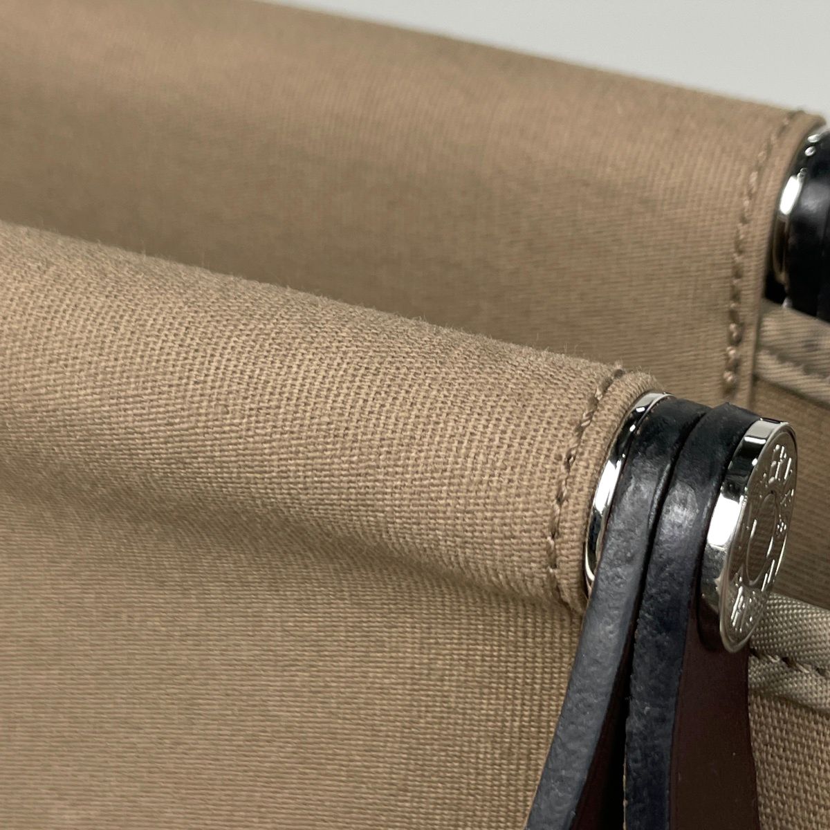 Hermes PM 2-Way Handbag Toile Officier Brown — view 4