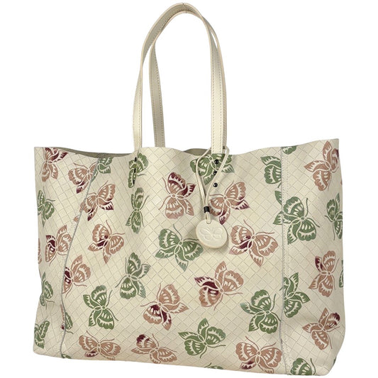 Bottega Veneta Intreccio Mirage Tote Bag Papillon Butterfly Leather Beige