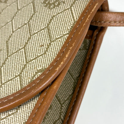Dior Honeycomb Pattern Shoulder Bag Pochette Beige Brown — view 5