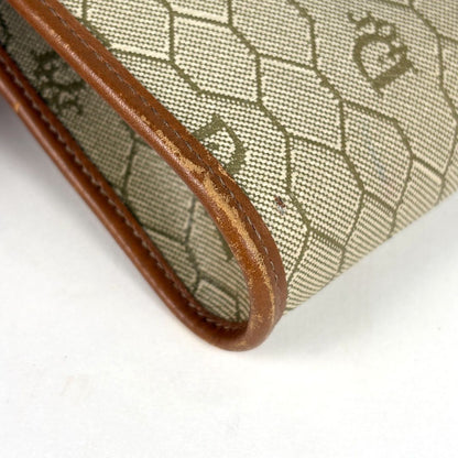 Dior Honeycomb Pattern Shoulder Bag Pochette Beige Brown — view 3