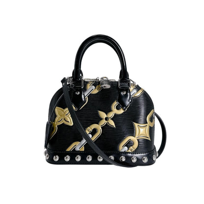 Louis Vuitton Epi Chain Pattern Alma BB Shoulder Bag Noir Collection