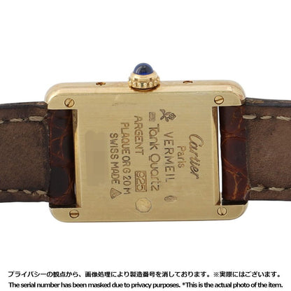 Cartier Must Tank SM Vermeil Watch Ivory Dial Vintage — view 3