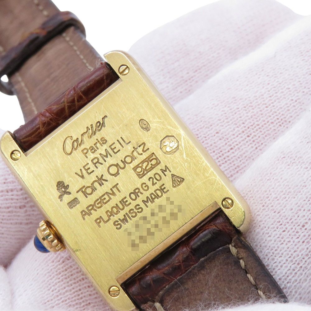 Cartier Must Tank SM Vermeil Watch Ivory Dial Vintage — view 6