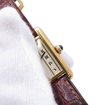 Cartier Must Tank SM Vermeil Watch Ivory Dial Vintage — view 4