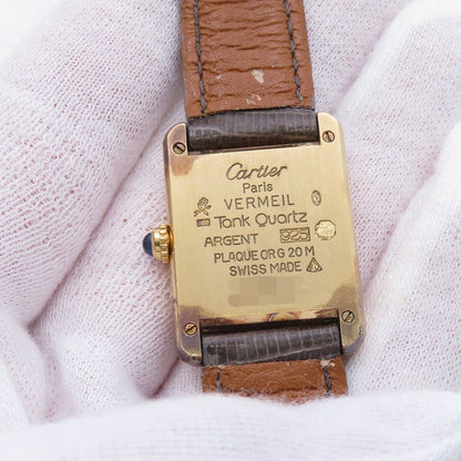 Cartier Must Tank SM Vermeil Watch Ivory Dial Vintage — view 8