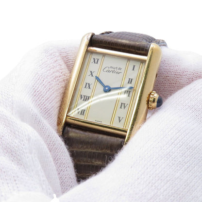 Cartier Must Tank SM Vermeil Watch Ivory Dial Vintage — view 4