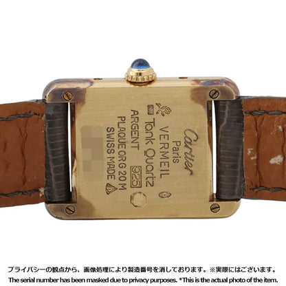 Cartier Must Tank SM Vermeil Watch Ivory Dial Vintage — view 3