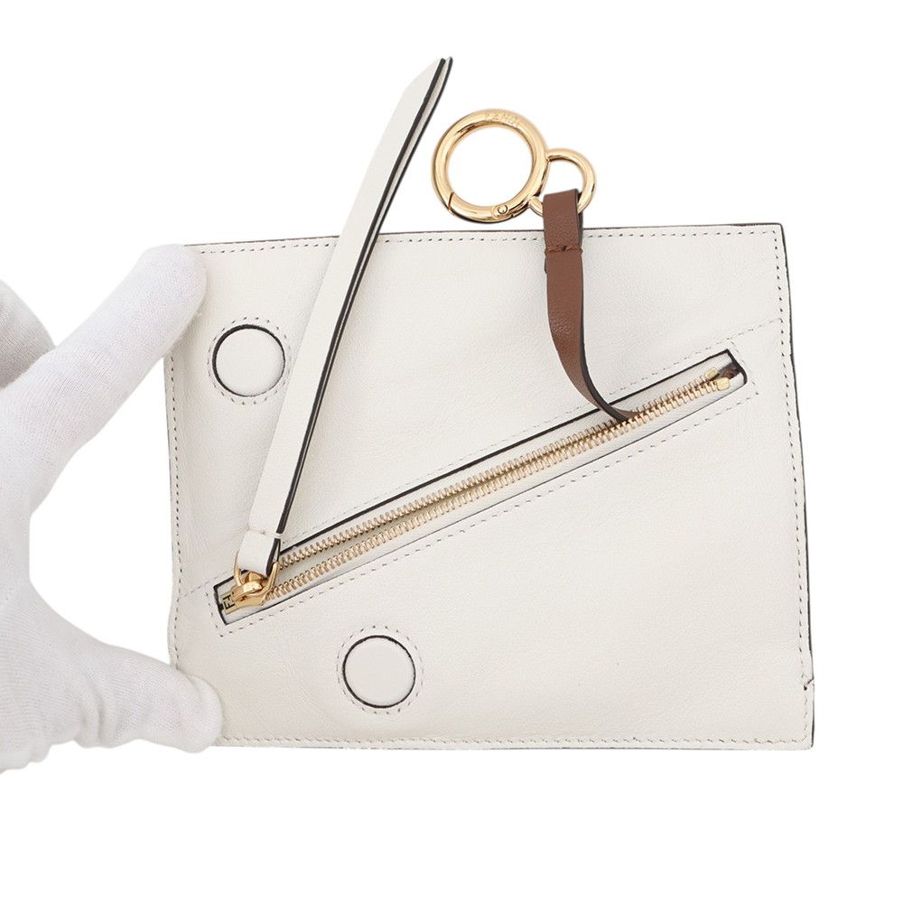 Fendi Chain Shoulder Pouch Flip Nano Leather Pochette — view 5