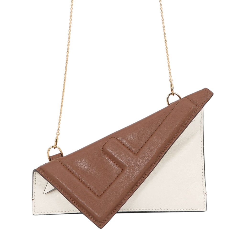 Fendi Chain Shoulder Pouch Flip Nano Leather Pochette