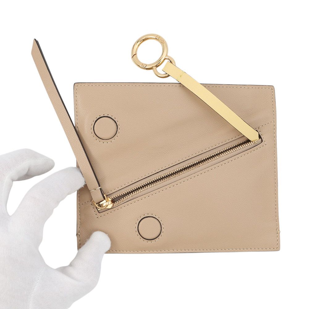 Fendi Chain Shoulder Pouch Flip Nano Leather Pochette — view 5