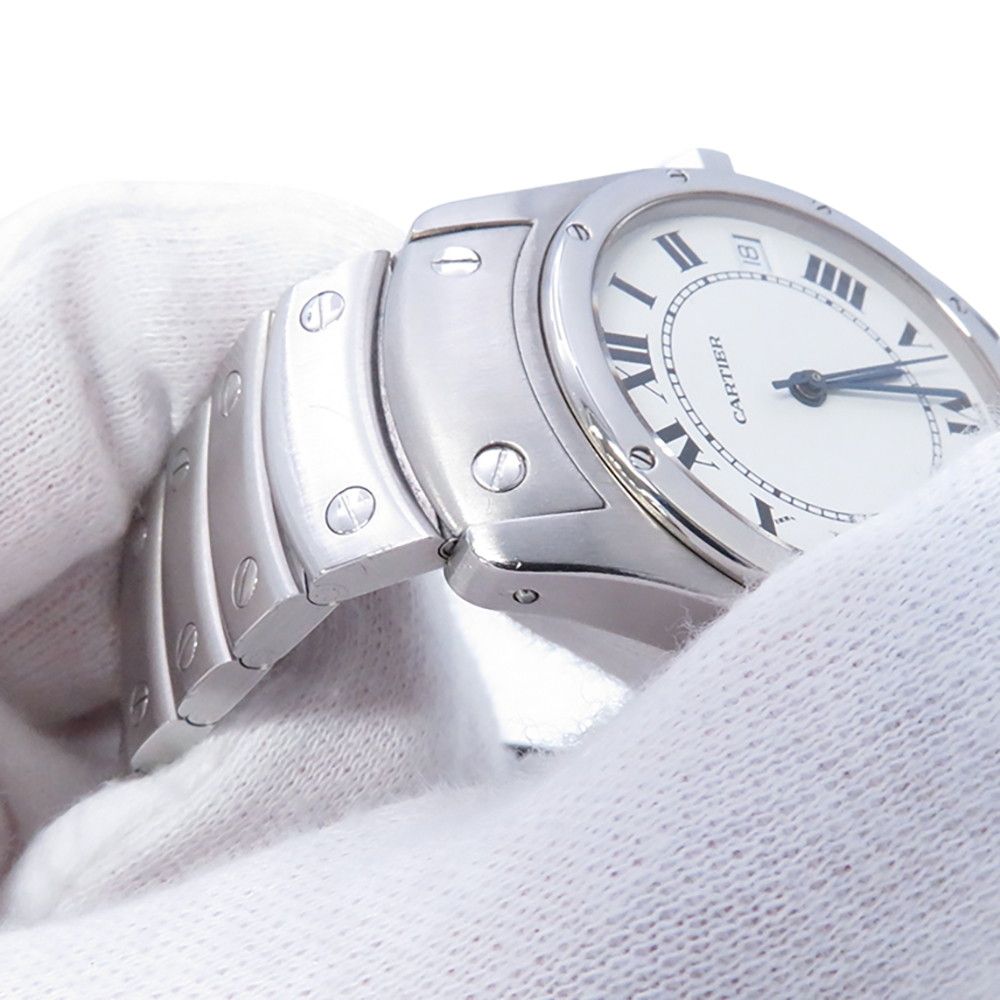 Cartier Santos Ronde LM Watch White Dial — view 7