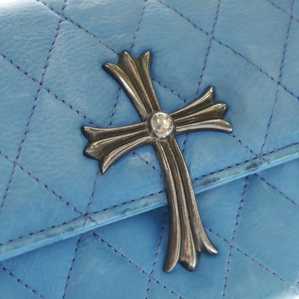 Chrome Hearts Dinner LG CH Cross Leather Clutch with Cloth — view 6