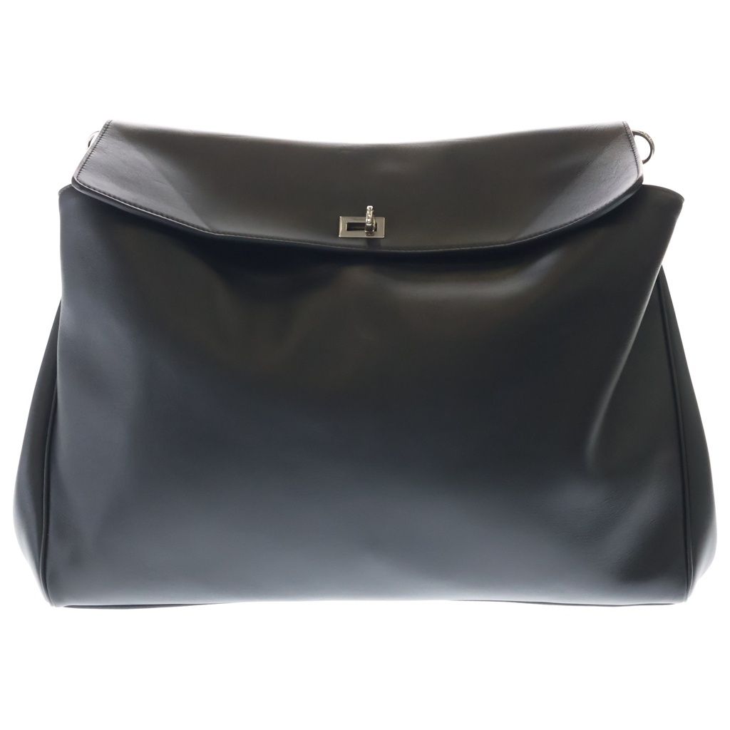 Balenciaga Rodeo Large 2-Way Leather Shoulder Bag Black
