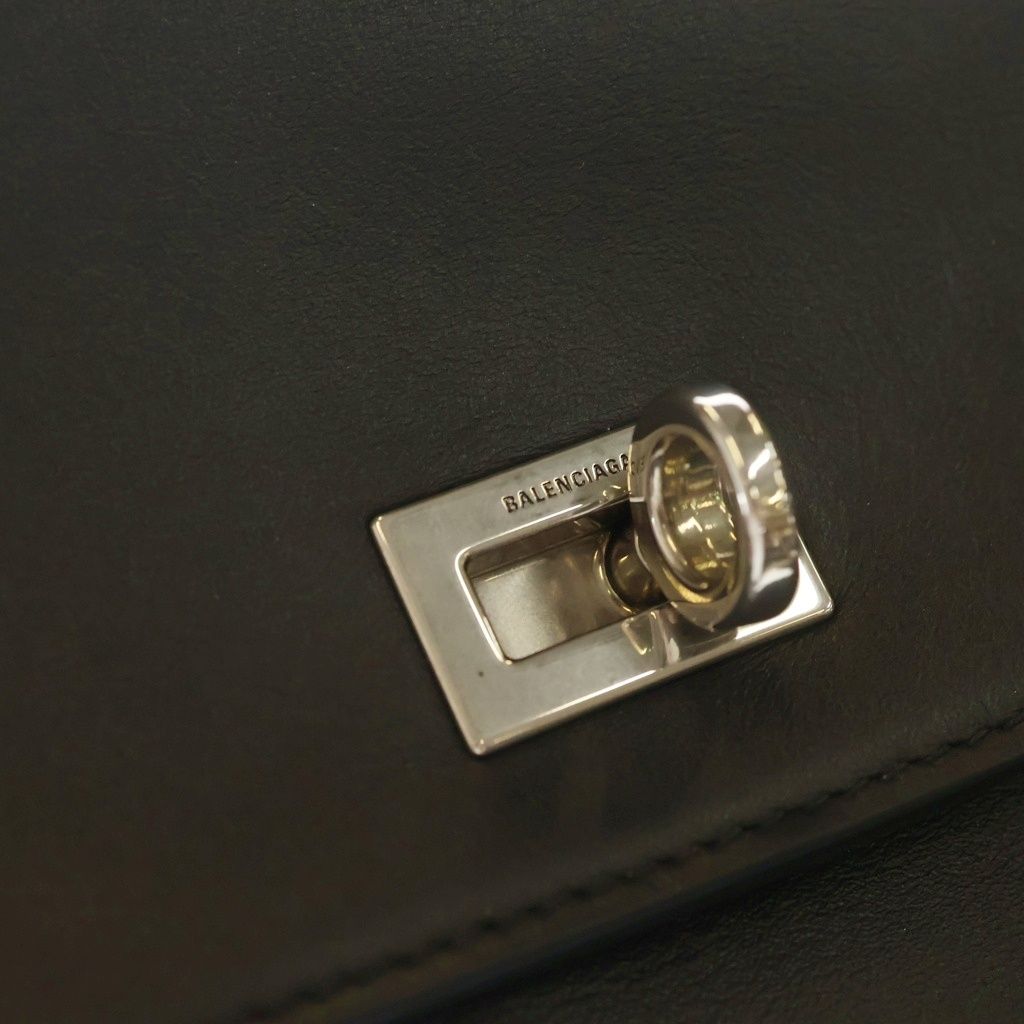 Balenciaga Rodeo Large 2-Way Leather Shoulder Bag Black — view 6