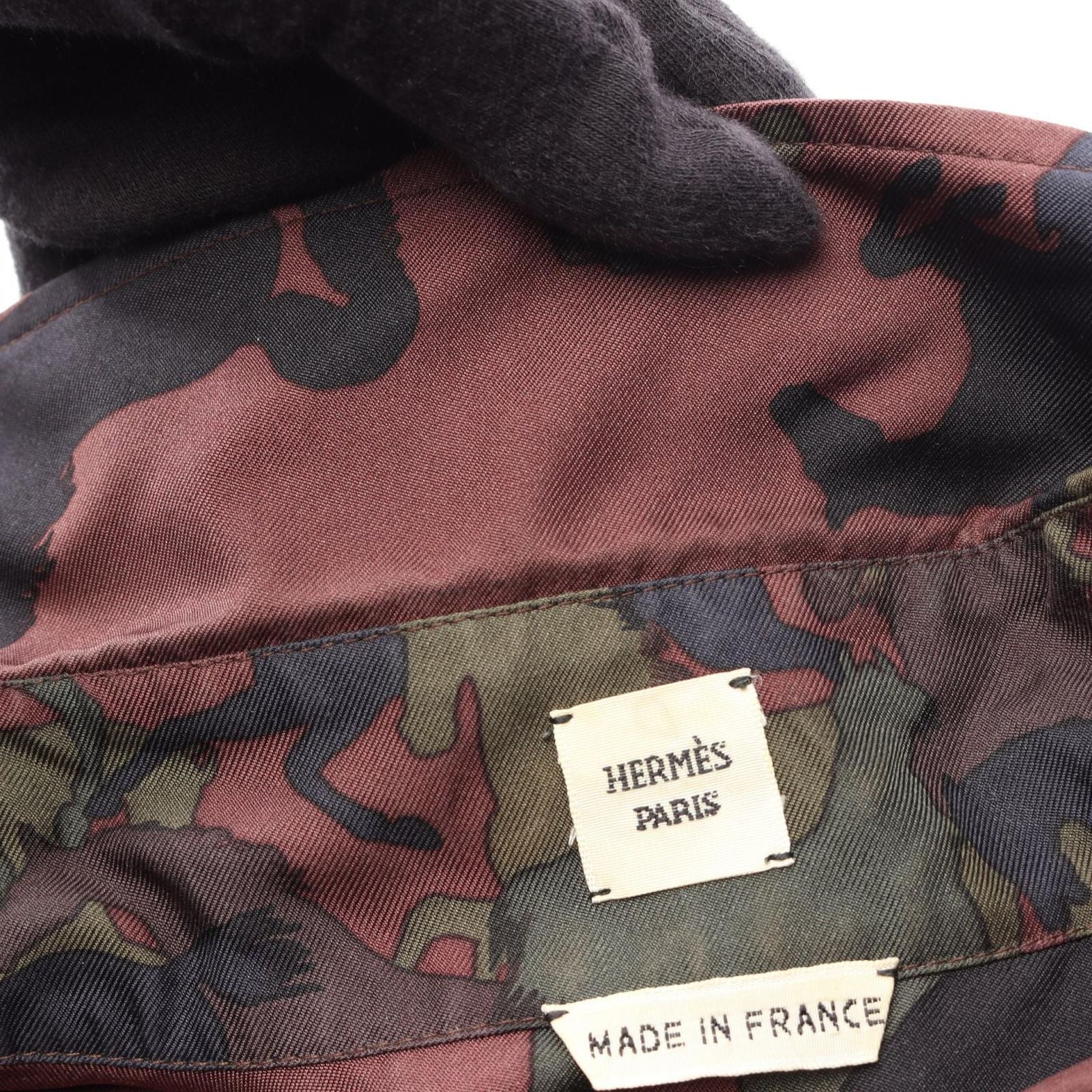 Hermes Horse All Over Pattern Long Sleeve Silk Shirt — view 8