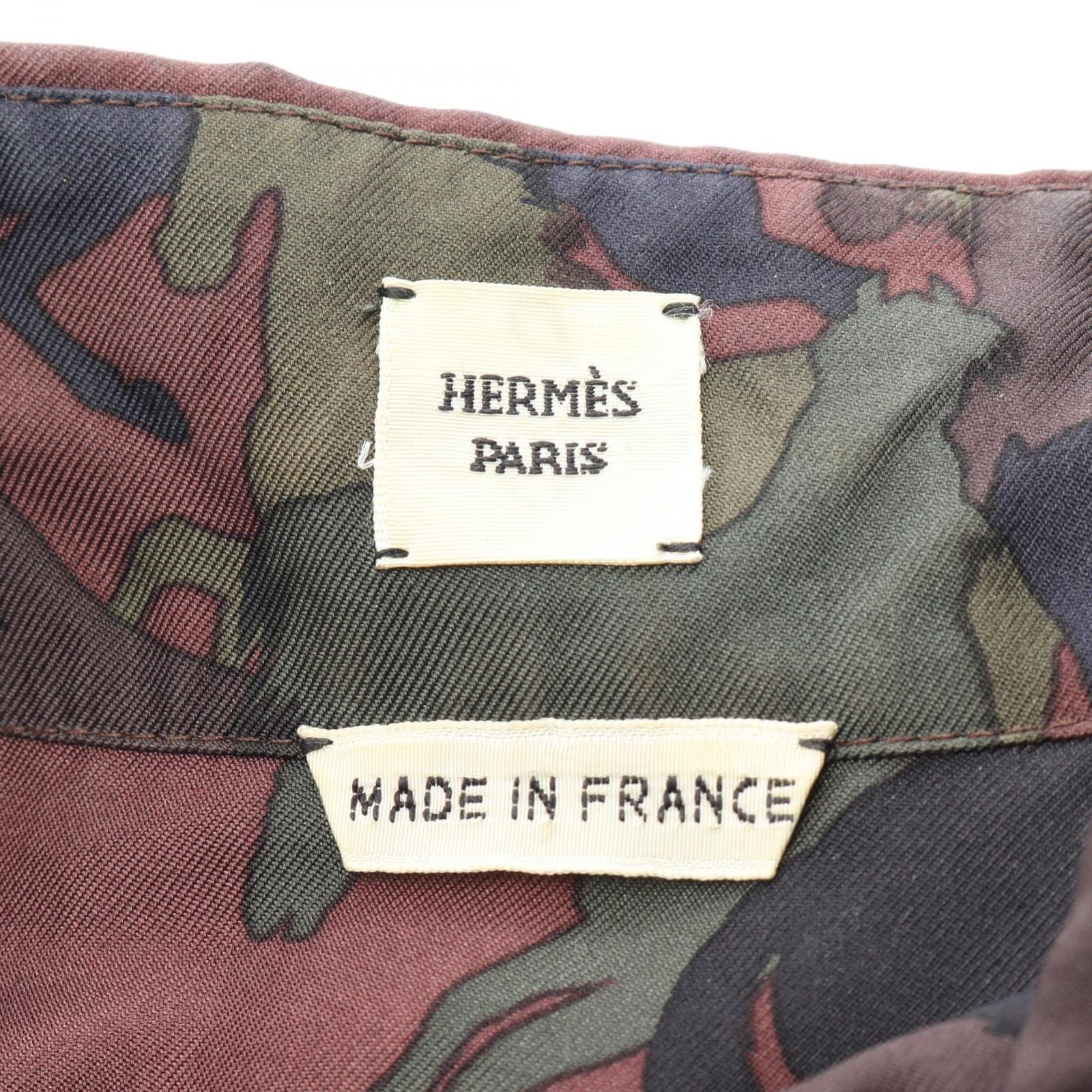 Hermes Horse All Over Pattern Long Sleeve Silk Shirt — view 3