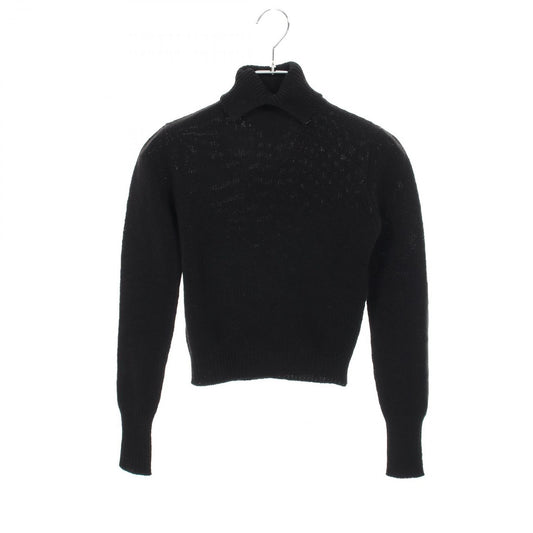 Prada Knit Turtleneck Black Wool Sweater