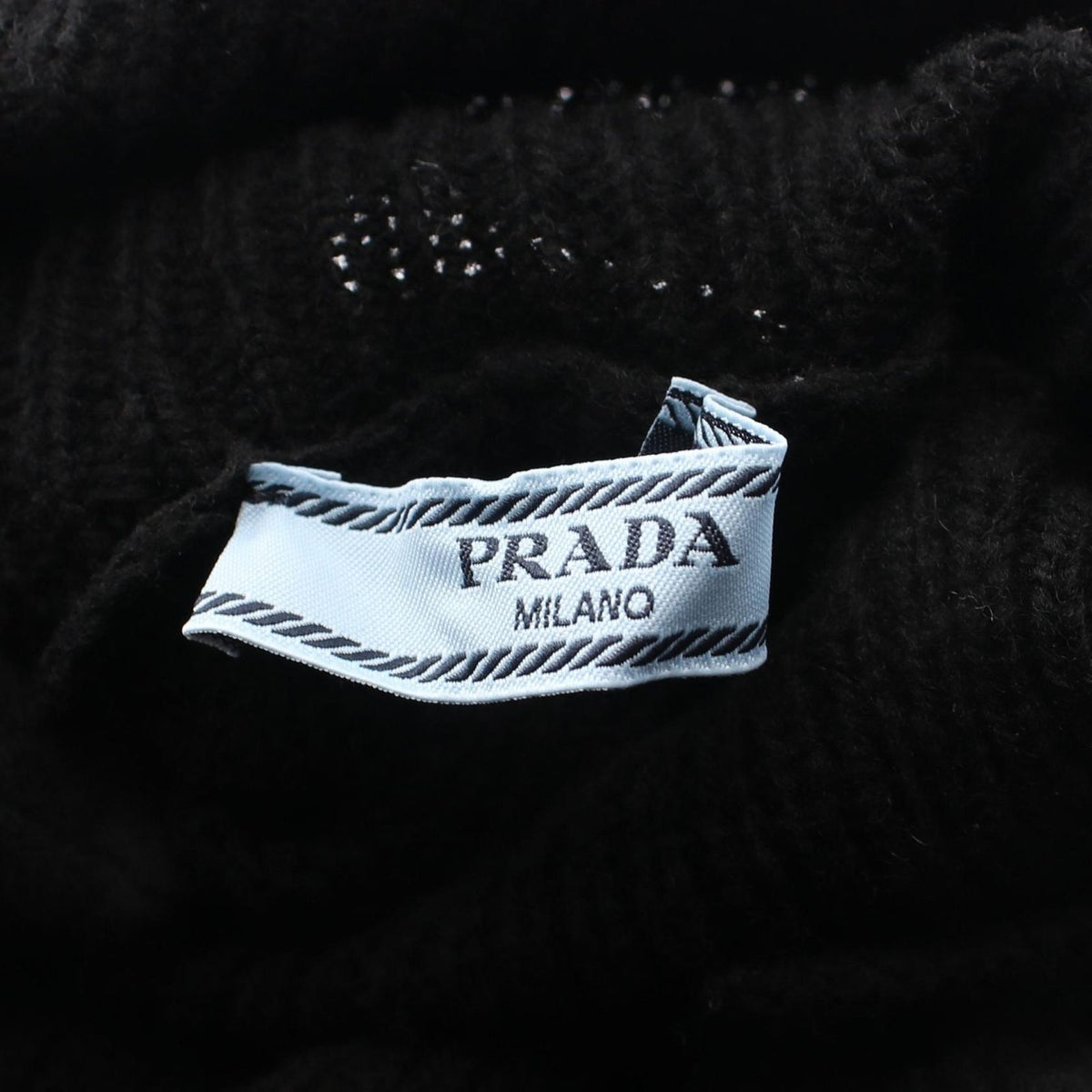 Prada Knit Turtleneck Black Wool Sweater — view 3