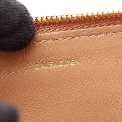 Balenciaga Card Case Envelope Fragment Beige Leather Long Coin Holder — view 4