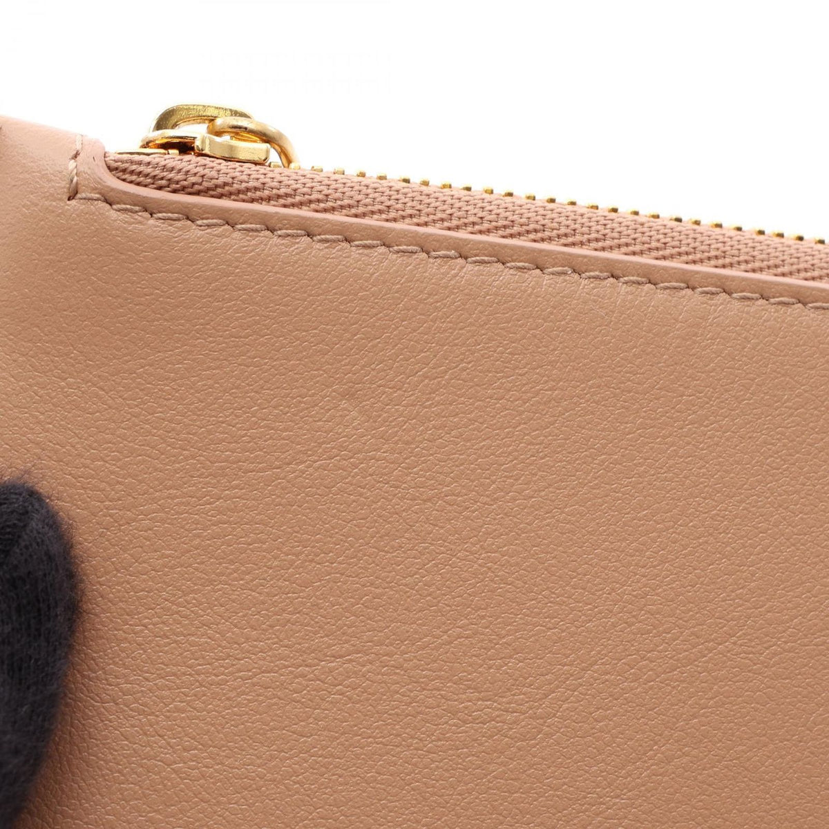 Balenciaga Card Case Envelope Fragment Beige Leather Long Coin Holder — view 5
