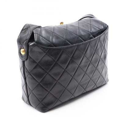 Chanel Shoulder Bag Quilted Black Lambskin — view 2
