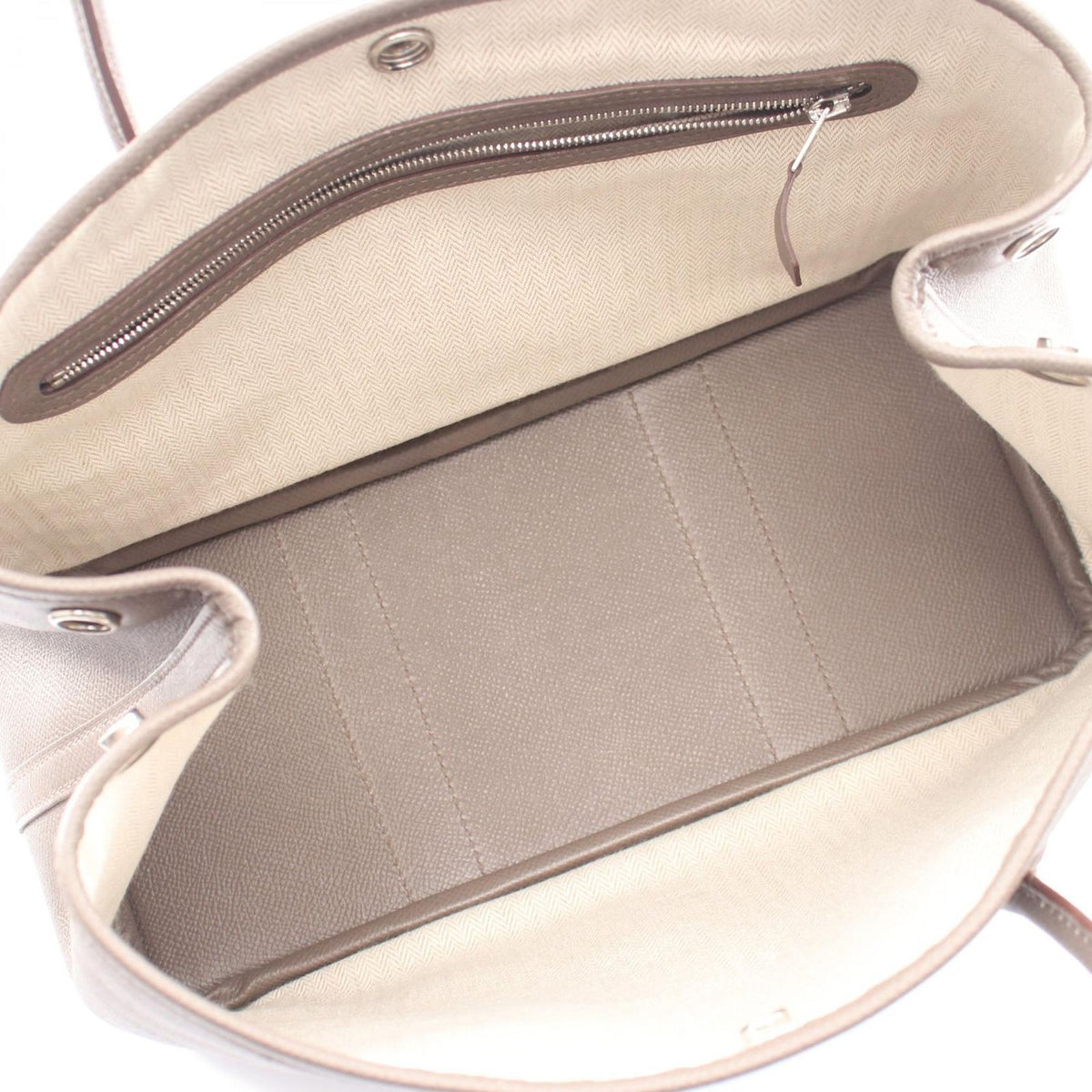 Hermes Tote Bag Garden Party TPM Etain Calfskin — view 3