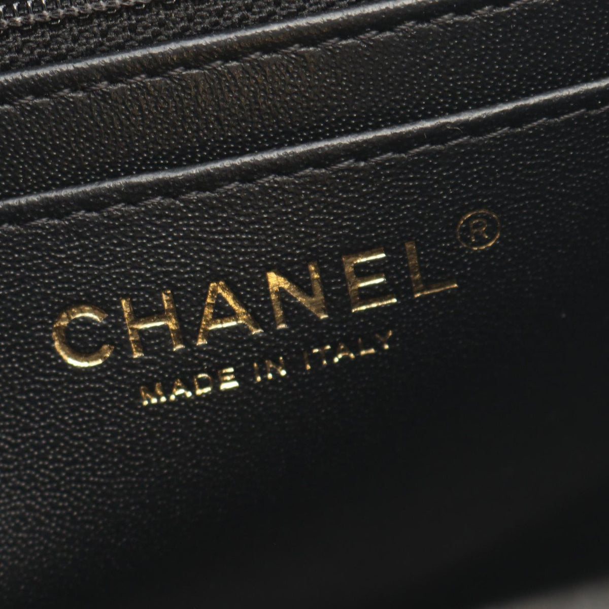 Chanel Shoulder Bag Mini Quilted Black Lambskin Chain — view 4