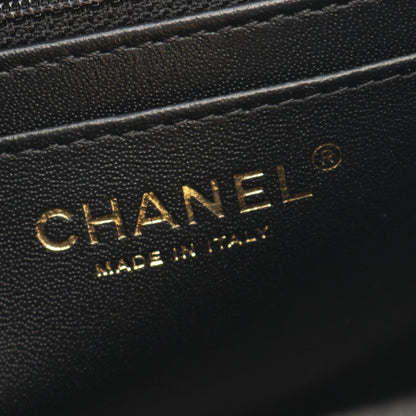 Chanel Shoulder Bag Mini Quilted Black Lambskin Chain — view 4