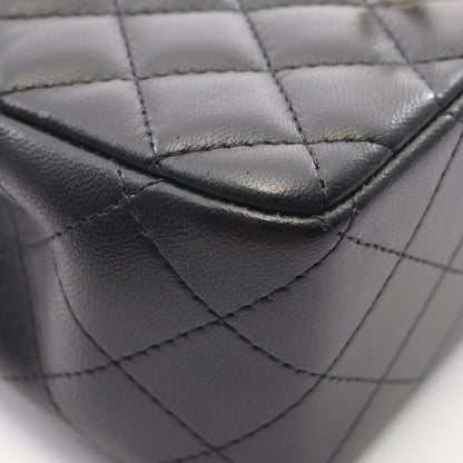 Chanel Shoulder Bag Mini Quilted Black Lambskin Chain — view 6