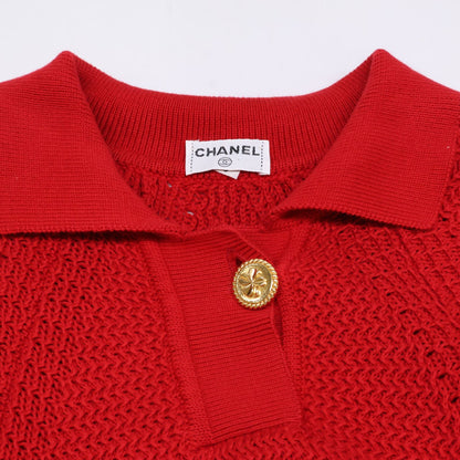 Chanel Scottish Cotton Knit Polo Sweater — view 4