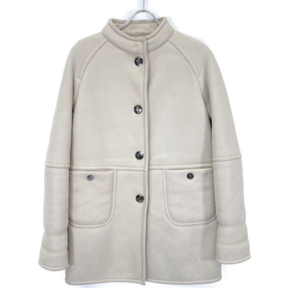 Loewe Ivory Shearling Coat 36