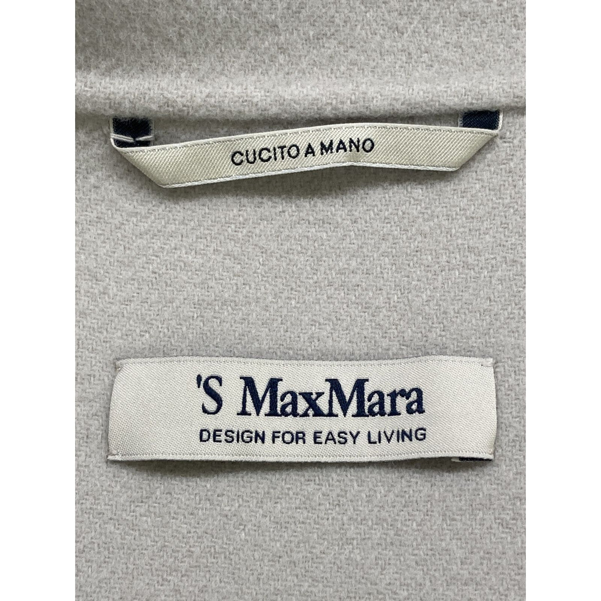 Max Mara S Cucito Mano White Arona Wool Belted Midi Amwrap Gown Coat — view 4