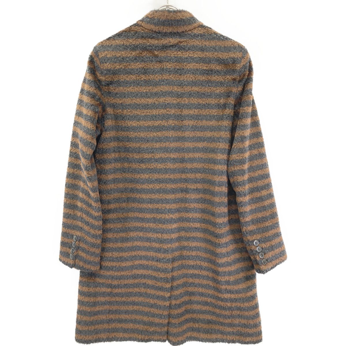 Max Mara Brown Black Alpaca Cowl Border Jagi Coat 42 — view 2