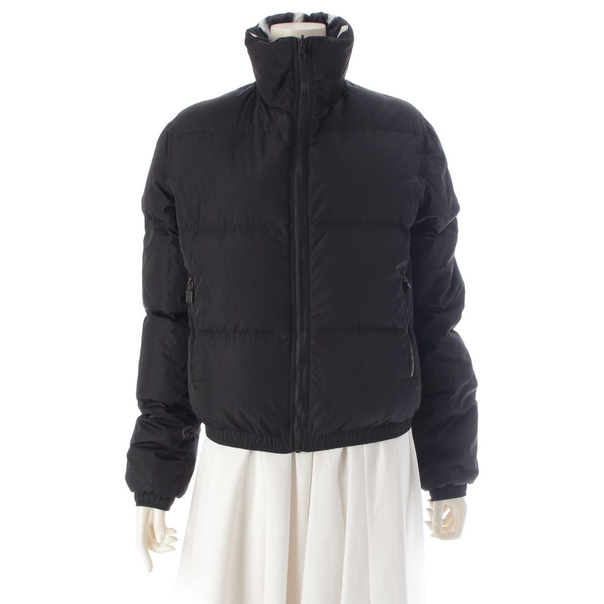 Chanel 07A Reversible Down Jacket Black White Navy 38 — view 2