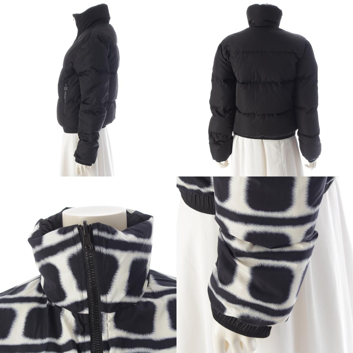 Chanel 07A Reversible Down Jacket Black White Navy 38 — view 8