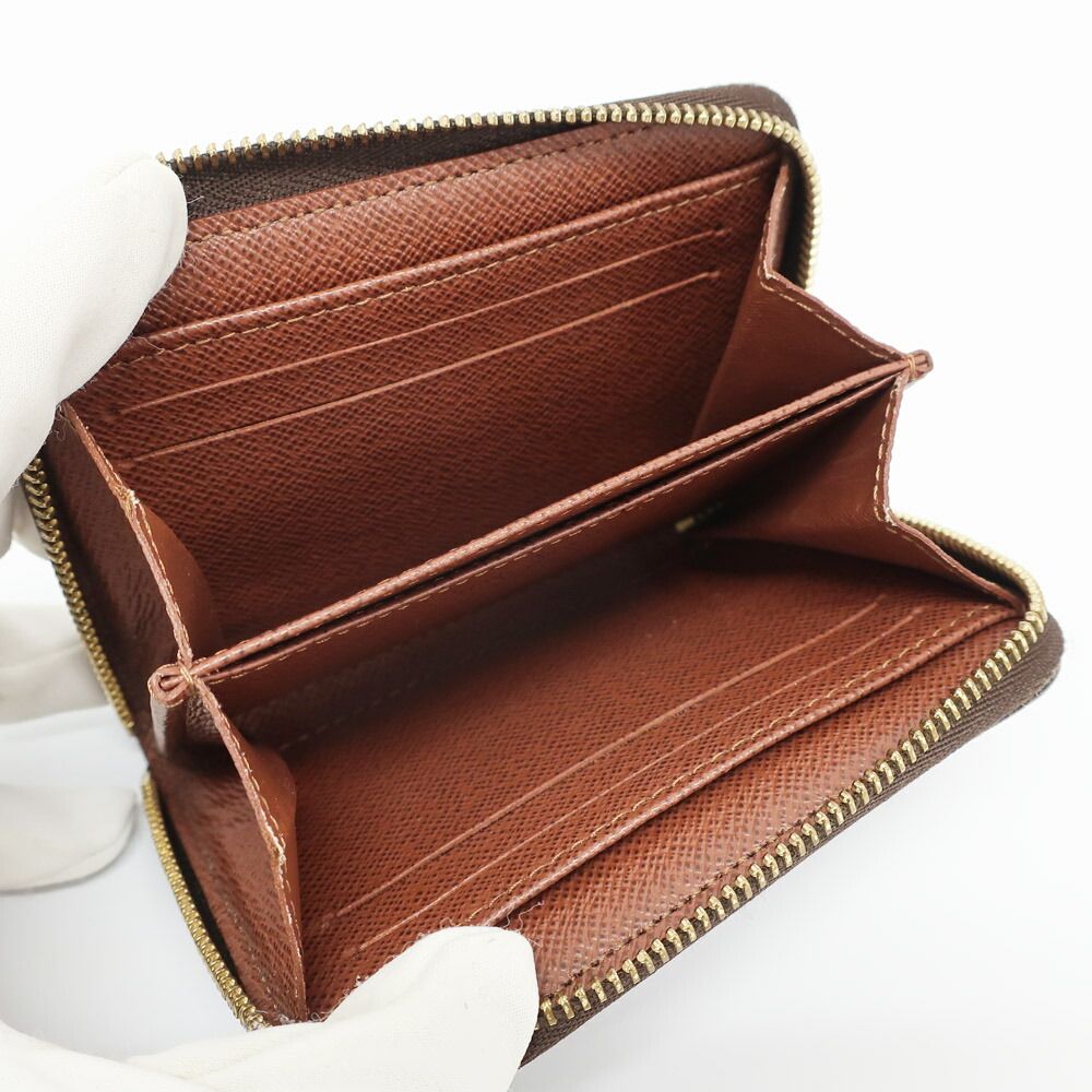 Louis Vuitton Ten Zippy Coin Purse Wallet Monogram Brown Gold Case Compact — view 7
