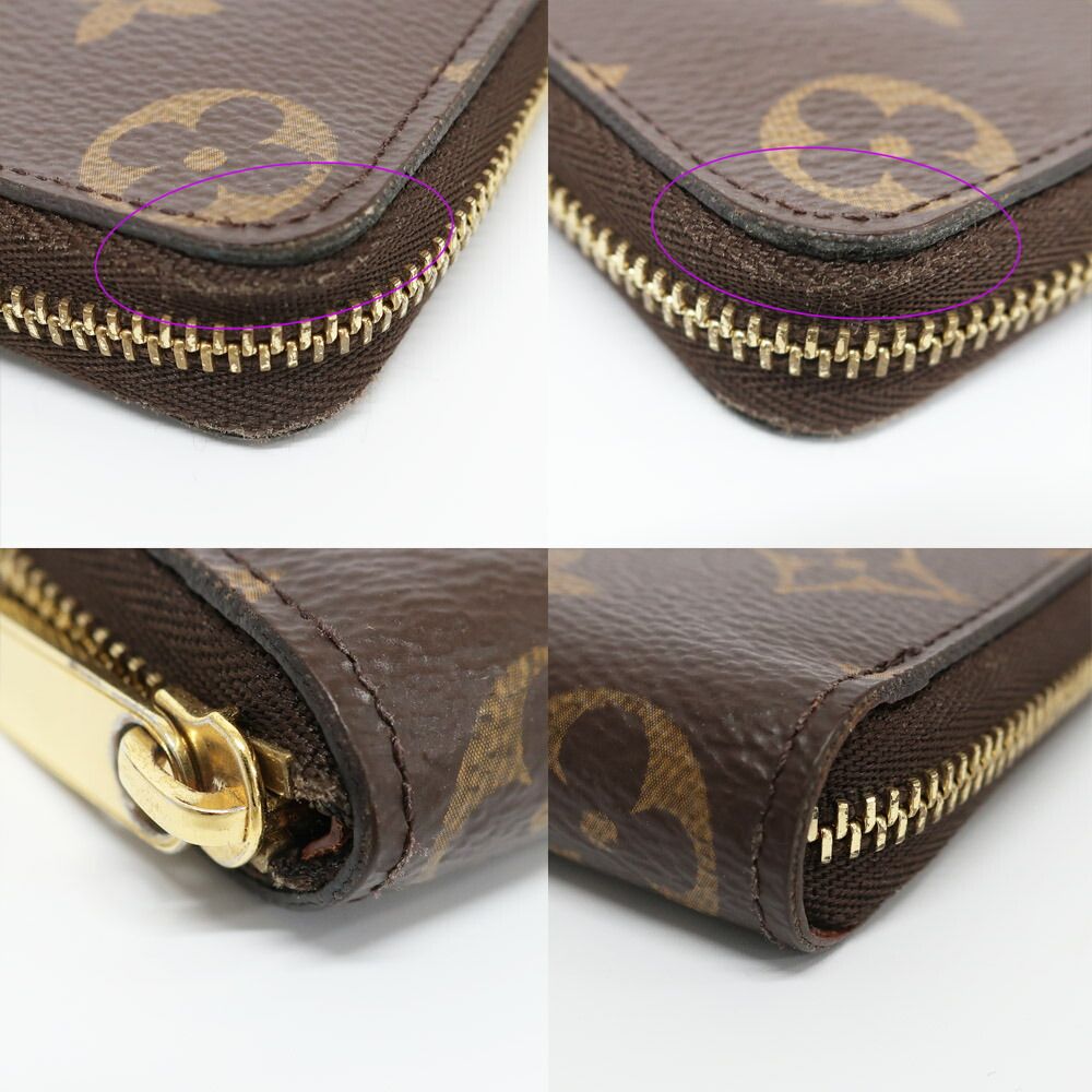 Louis Vuitton Ten Zippy Coin Purse Wallet Monogram Brown Gold Case Compact — view 5