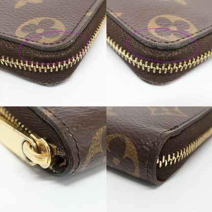 Louis Vuitton Ten Zippy Coin Purse Wallet Monogram Brown Gold Case Compact — view 5