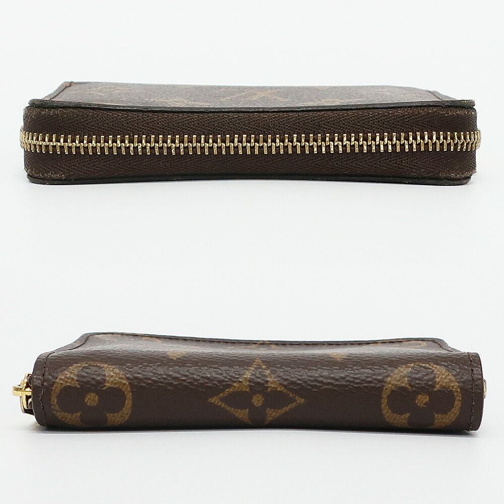Louis Vuitton Ten Zippy Coin Purse Wallet Monogram Brown Gold Case Compact — view 3