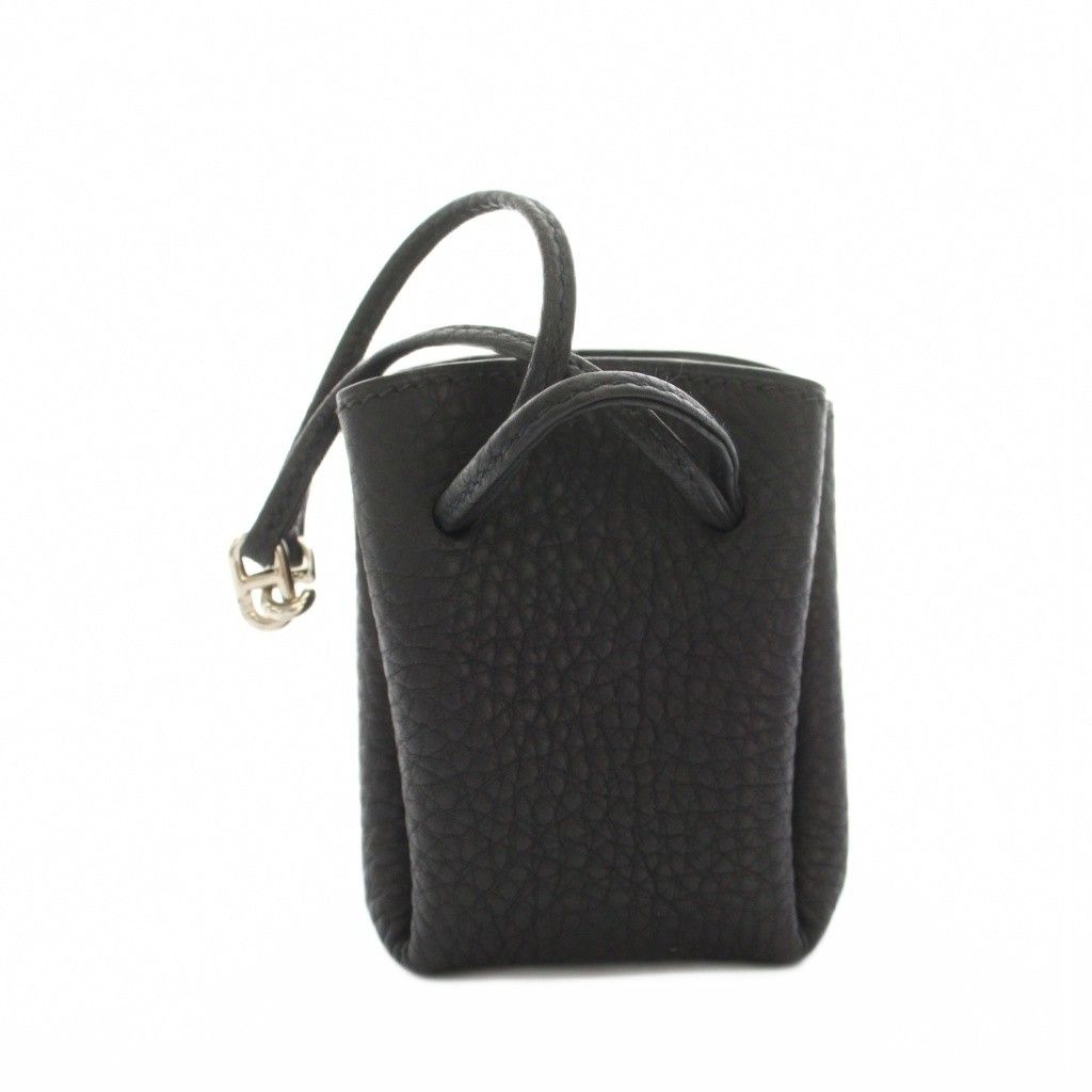 Hermes Vespa Pouch Leather Black YT — view 3