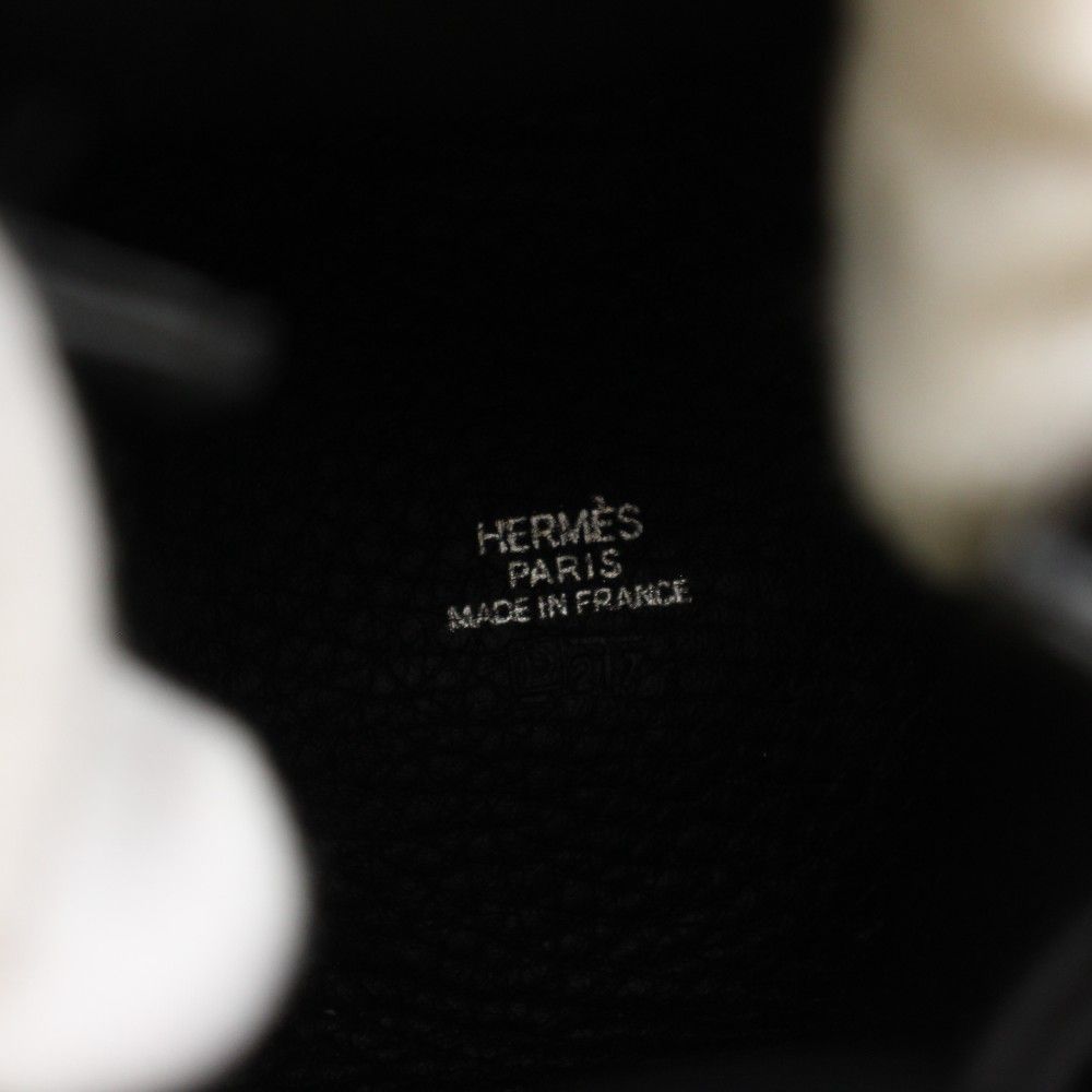 Hermes Vespa Pouch Leather Black YT — view 5